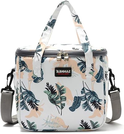 Koeltas - Picknicktas Isolatie - Buiten Eten - Waterdicht Oxford Materiaal - 10 Liter - Groen Blad