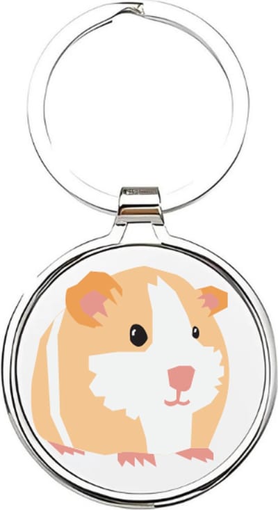 Akyol - Cavia Sleutelhanger - cavia - Dierenliefhebbers - Huisdieren - knaagdieren - hamster - 4 x 7,5 CM