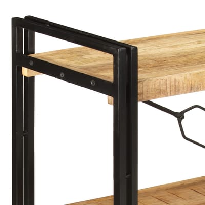 vidaXL - Boekenkast - met - 3 - schappen - 140x30x80 - cm - massief - mangohout