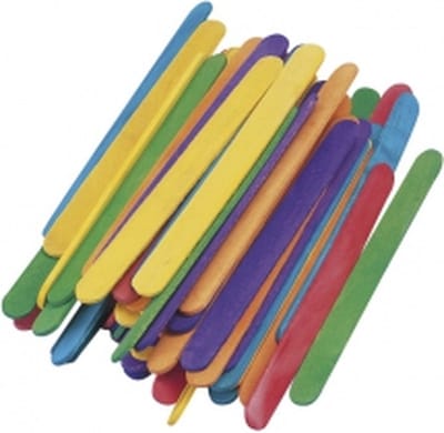 Rayher hobby Ijslollie stokjes/ijsstokjes/knutselhoutjes - multi kleuren - 216x stuks - 11 x 1 cm - hobby/knutselen