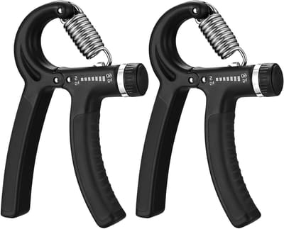 Set van 2 Handtrainers voor Gripversterking, Verstelbare Krachttrainer van 5-60 kg, Ideaal voor Fitness, Klimmen en Stressverlichting