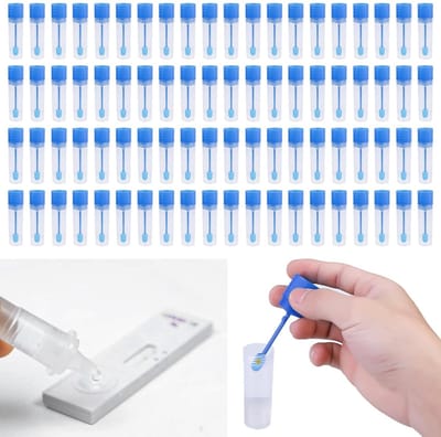 100 Stuks Stoel Monsterspuiten met Lepel, Ejector Tubes 15ml, Testbuizen voor Honden en Katten, Dierenonderzoek en Ontlastingstests
