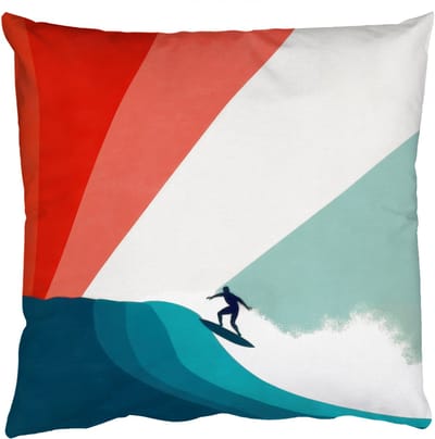 Sierkussens - Kussentjes Woonkamer - 50x50 cm - Surfer - Abstract - Golven - Zonnestralen