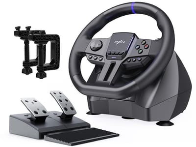 PXN - V900 Gen 2 - Race Stuur - Met Pedalen & Flippers - 270 / 900° - Game Stuur - Geschikt voor PS4 - PC - PS3 - Switch - Xbox X/S Series