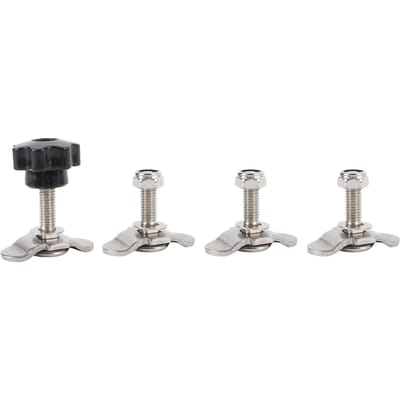 Raccords d'arrimage Rail L M8x35mm Acier Inoxydable Kit Écrou Goujon Fileté à Double Oreille pour Plateau de Camion Remorque Contrôle de Chargement