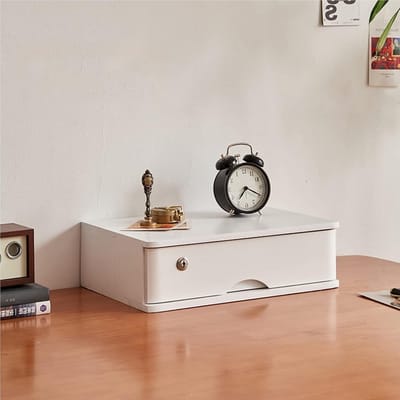 Houten Bureau Opberger - Archiefkast Lades - Documenten Organiseren - Met Slot Beveiligd - 40x28cm Basis - Natuurlijk Hout