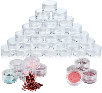 Cosensi- Cosmetic Containers 100 Stuks - Transparante Potjes - 5ml/5g - Opbergpotjes met Deksel - Voor Cosmetica/Jewelry - Perfect voor DIY Materialen