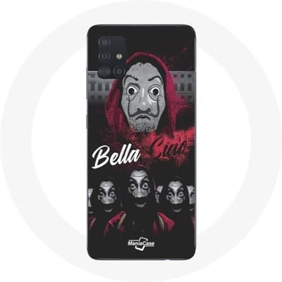 Samsung Galaxy A51 hoesje met het papel bella ciao-logo