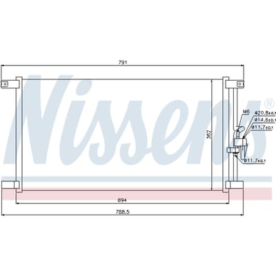 Condensator, airconditioning NISSENS 94798