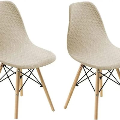 Diamant Jacquard Waterdichte Eetkamerstoelhoes Eames Gebogen Stoelhoes Thuis Club Kuipstoelhoes 35*38*38 cm