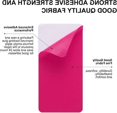 2 Stuks Reparatie Patches 10x20mm Waterdichte Plak Patches voor Donsjack, Tent en Slaapzak (Roze)