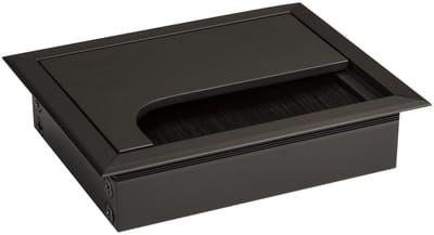 SOTECH kabelinvoering CAVO 100 x 80 mm hoekig aluminium zwart geanodiseerd Kabelinvoering