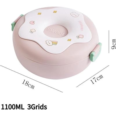 Bento Lunchbox voor Kinderen Kawaii Cartoon Studenten Schattige Kikker Sandwich Snack Voedselbox Fruitcontainer Draagbaar Picknick Vershouddoos