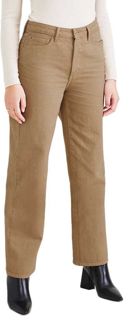 Dockers High Waist Straight Cut Spijkerbroek Beige 25 Vrouw