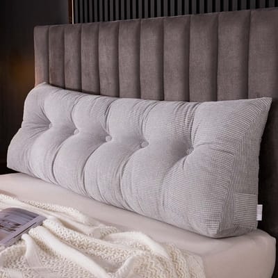 Driehoekig Leeskussen - Banksteun Wigkussen - Comfort Ontspanning - Lange Rugondersteuning - 180 x 50 x 20 cm
