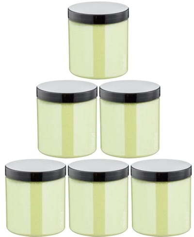 Scrubzout Fresh Ginger - 300 gram - Pot met zwarte deksel - set van 6 stuks - Hydraterende Lichaamsscrub