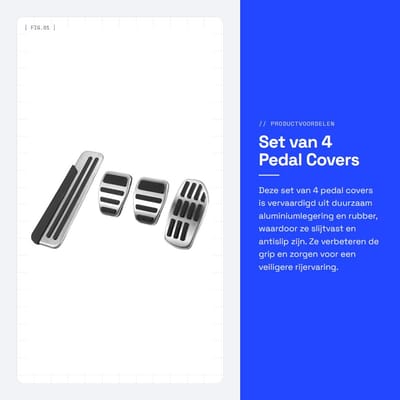 Dailygoods- Pedal Cover Set - Accelerator/Rempedal Cover - Antislip - Slijtvast - Duurzaam - Eenvoudig te installeren - Voetpedaal