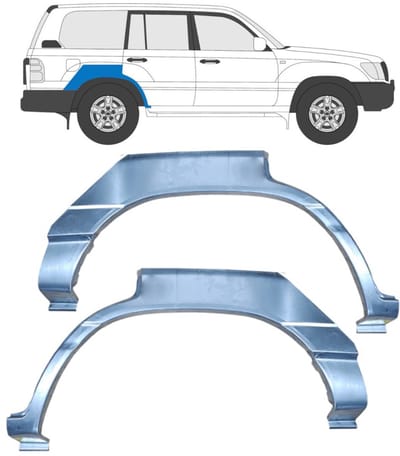 Reparatiepaneel achterspatbord voor Toyota Land Cruiser J100 1998-2007