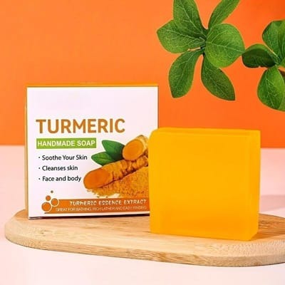 Natuurlijke kurkuma-gember etherische olie zeep handgemaakte hydraterende reinigingszeep voor alle huidtypen 80 g 80g white