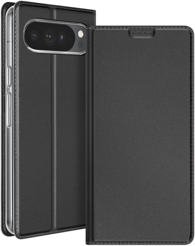 Dux Ducis, Flip Hoesje voor Google Pixel 10 Pro XL met Kaarthouder Skin Pro Serie, Zwart