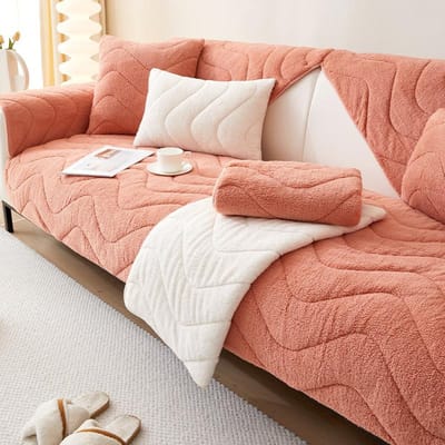 Nordic Quilting Golf Bankhoes voor Woonkamer Antislip Dik Pluche Bankkussen Mat Hoekbankhoes Banken Handdoek Woondecoratie 70x70cm 1pcs