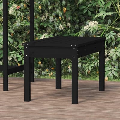 Tuinbank Grenenhout - Zitbank Buiten - Buiten Ontspannen - Massief Hout - 80 cm - Zwart