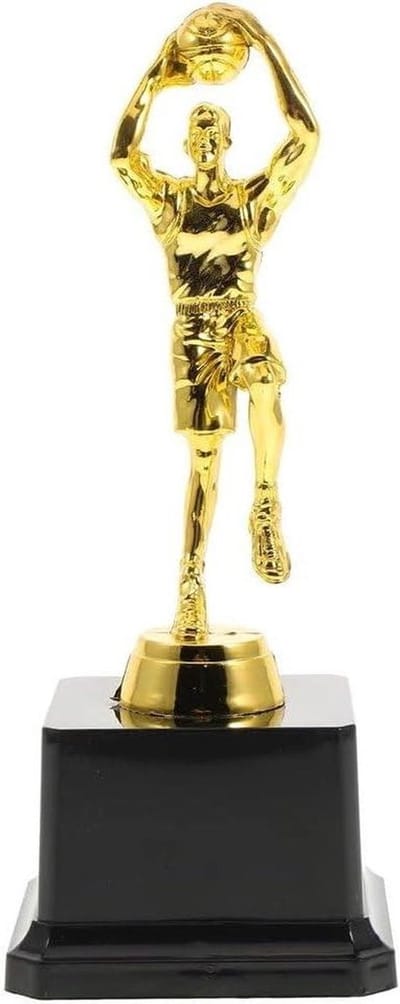 Sport Trofee - Wedstrijdprijs Beker - Sportprestatie Vieren - Gouden Afwerking - 19 cm Hoog - Goud