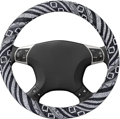 Dailygoods- Stuurhoes Antislip - Universele Maat 37-38 cm - Autoaccessoires - Ademend Materiaal - Zacht en Lichtgewicht - Slijtvaste Randen - Stuurwielbeschermer
