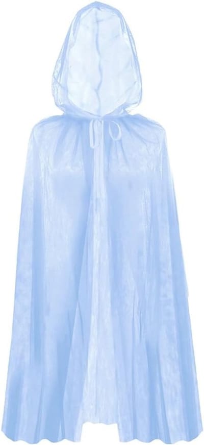 Dames Halloween Kostuum Lange Tulle Cape voor Cosplay en Rollenspel met Elegante Afwerking