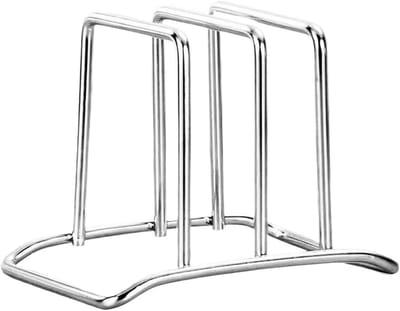 Snijplankhouder - Bakplaat houder - Keuken organiseren - Ruimtebesparend ontwerp - 13x10x10 cm - Zilver