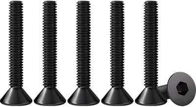 Set van 50 RVS Verzinkte Schroeven M3 X 30 mm met Zeskantkop - DIN 7991 / ISO 10642, Roestvrij Staal, Metrische Schroefdraad