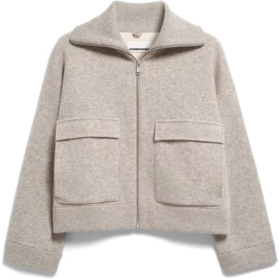 oversized bomberjack van katoenmix model 'COTTON-WOOL KNIT'