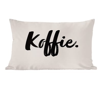 Sierkussens - Kussentjes Woonkamer - 60x40 cm - Koffie - Taupe - Quote