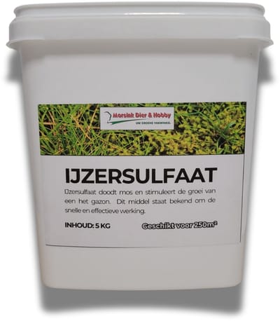 IJzersulfaat – IJzersulfaat Voor Gazon – Anti Mos Gazon – Mos Verwijderaar – Mos Bestrijding Gazon – Gazon Mest – 5 KG – 250m2