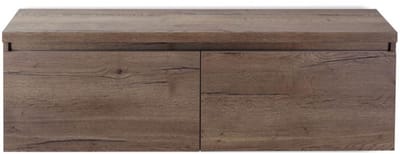 Frozen Badmeubelset 140 cm - Greeplijst in Kleur - Inclusief Wastafelbovenblad Tabacco