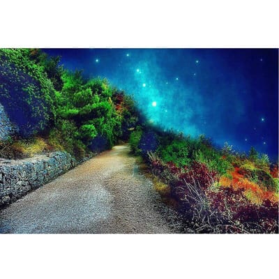 Diamant Knutsel Schilderij Steek Sterrennacht Weg Volle Boor 5D Diamant Borduurwerk Mozaïek Cadeau Diamant 20X30CM blue