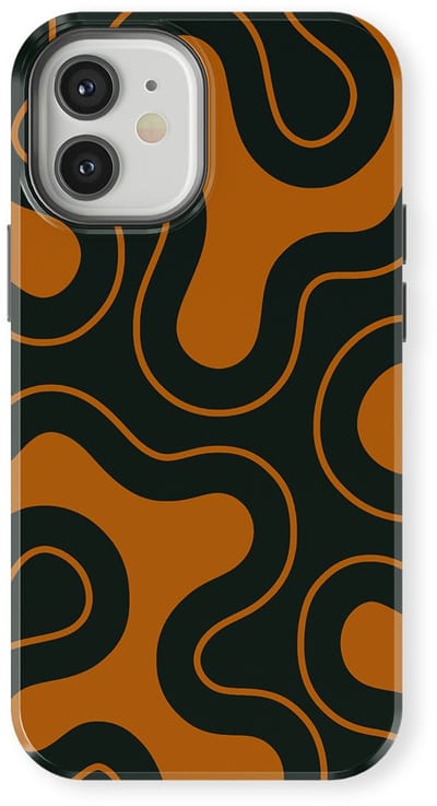 DripCase Motion Flow Tough Hoesje geschikt voor iPhone 12 | Backcover met Mag | Trendy Design | Valbescherming | Organic Circuit
