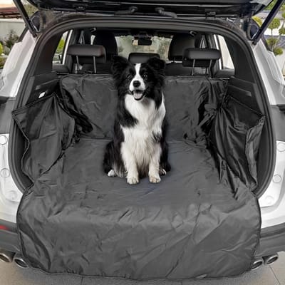 Grotere Versie Auto SUV Hatchback Achterbankhoes Huisdier Hond Kofferbakmat Laadbakvoering Kofferbakbak Bumperbeschermer Accessoires A3 zwart