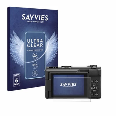 Savvies - Screenprotector voor Canon PowerShot V1 - Folie Beschermfolie transparant 6 Stuks