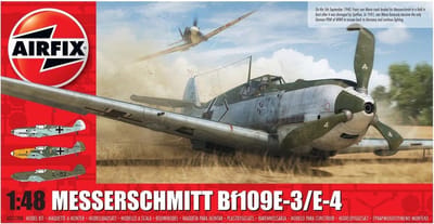 Airfix Modelbouwpakket Vliegtuigen - 05120B Messerschmitt Bf109E-3/E-4 WWII - Duits Propellervliegtuig Plastic - 1:48 - Modelbouw