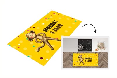 Keukenloper - Loper keuken - Jubileum - Dieren - Verjaardag - 120x60 cm - Keukenloper vinyl