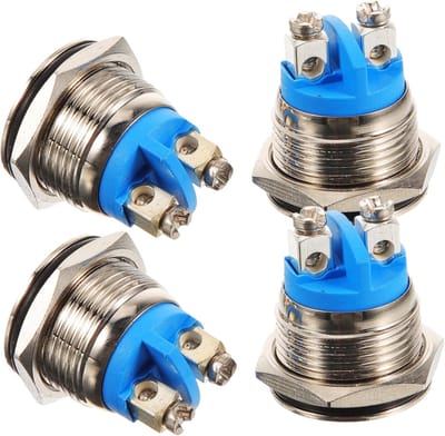Deurbel drukknop - Vervangende knop - Thuis installeren - Vernikkeld koper - 2.5 cm - Zilver