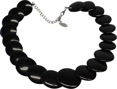 Behave - Statement Ketting - Zwart Acryl – 42 cm + 7 cm Verlengketting – Modern & Lichtgewicht Design