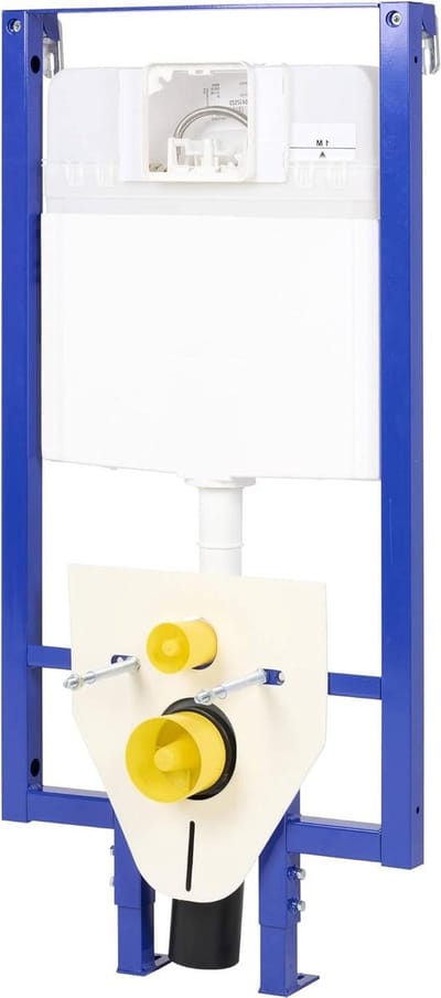 Ondiep Inbouwreservoir - Toilet Reservoir - Badkamer Installatie - Inclusief Wandbevestiging - Extra Ondiep - Wit
