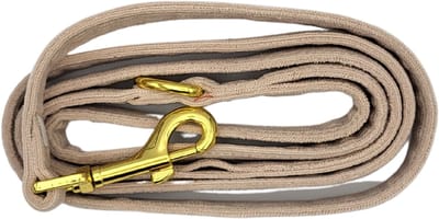 By Ollies hondenriem corduroy – Beige - hardware goud - 152x2 cm - wandelen