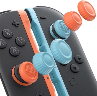 Ergonomische Grip Caps voor Switch 2 Controllers, Comfortabel Ontwerp voor Betere Controle, Set van 6 Textuur Joystick Covers voor Gaming en Precisie