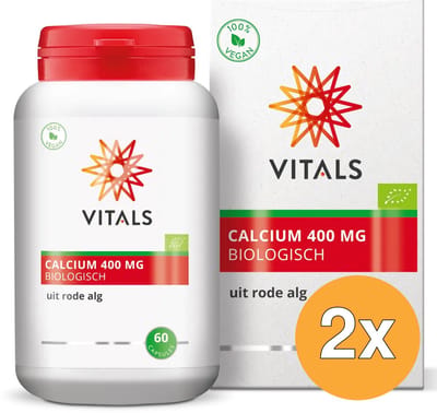 2x Vitals Calcium 400 mg Biologisch (60 capsules)