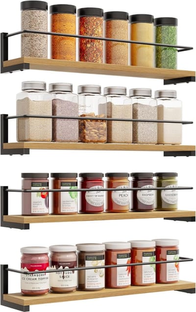 SAVI® Kruidenrek ophangbaar - Kruidenrek - Zwart - 9cm x 40cm x 7cm; 6 kg