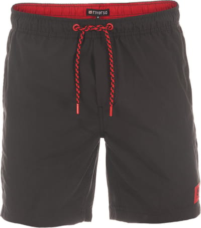 riverso Heren Short RIVDavid bequem Zwart XXL Volwassenen Sneldrogende Zwemshort met Trekkoord