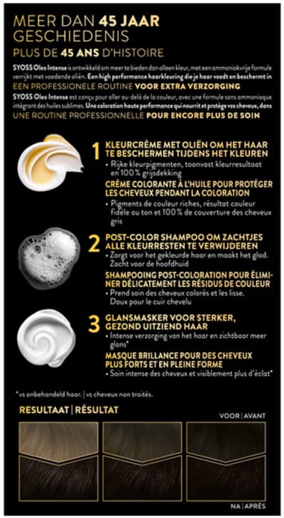 Syoss Oleo Intense - Haarverf - 2-10 - Bruinzwart - 115ml x 2